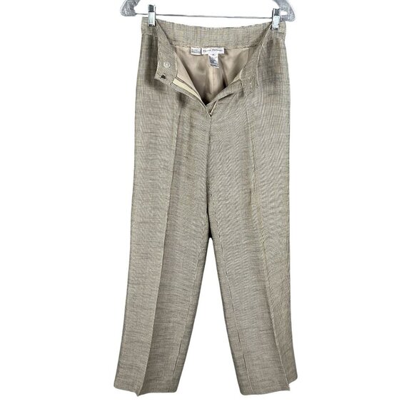 Rena Rowan Womens 4 Linen Blend Pinstripe 2-Piece Pant Suit Set Career Wear - Picture 7 of 16